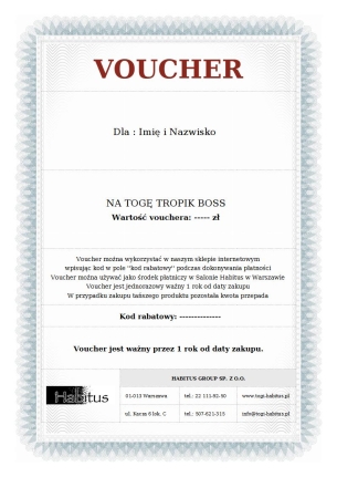VOUCHER NA TOGĘ TROPIK BOSS