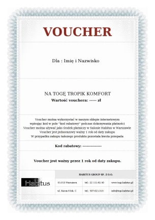 VOUCHER NA TOGĘ TROPIK KOMFORT