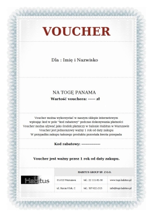 VOUCHER NA TOGĘ PANAMA