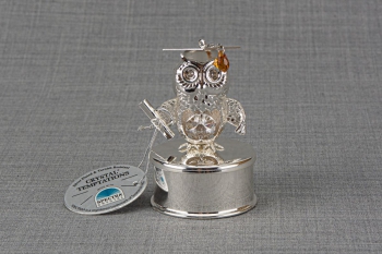 Sowa szkatułka-puzderko