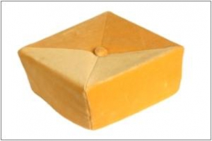 Biret profesorski żółty aksamit