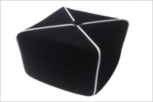 Biret profesorski czarny aksamit