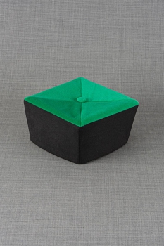 Biret profesorski zielono czarny